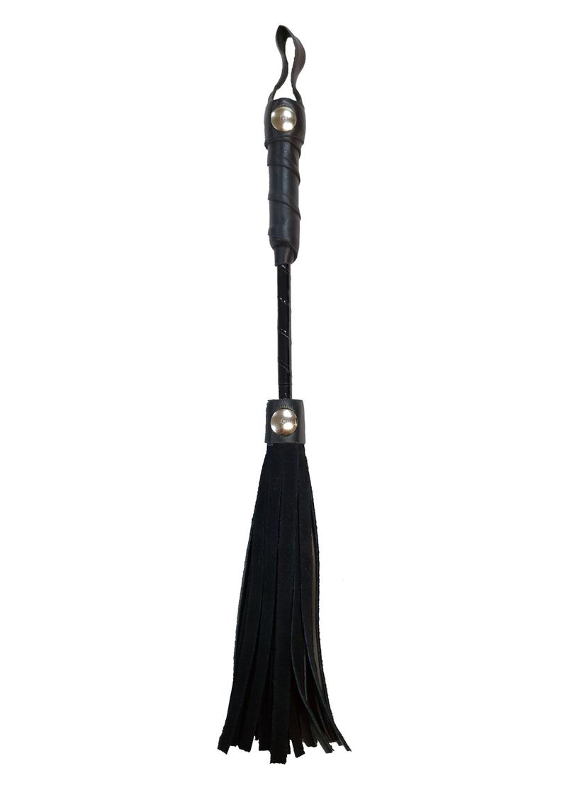 Rouge Leather Mini Flogger - Black