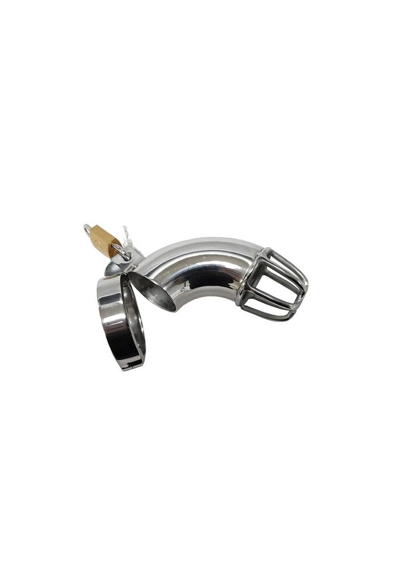 Rouge Stainless Steel Chastity Cock Cage with Padlock