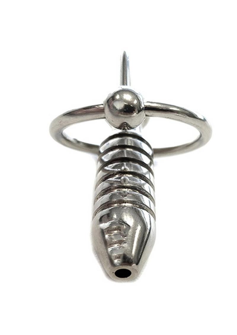 Rouge Stainless Steel Hollow Beaded Urethral Probe and Cock Ring