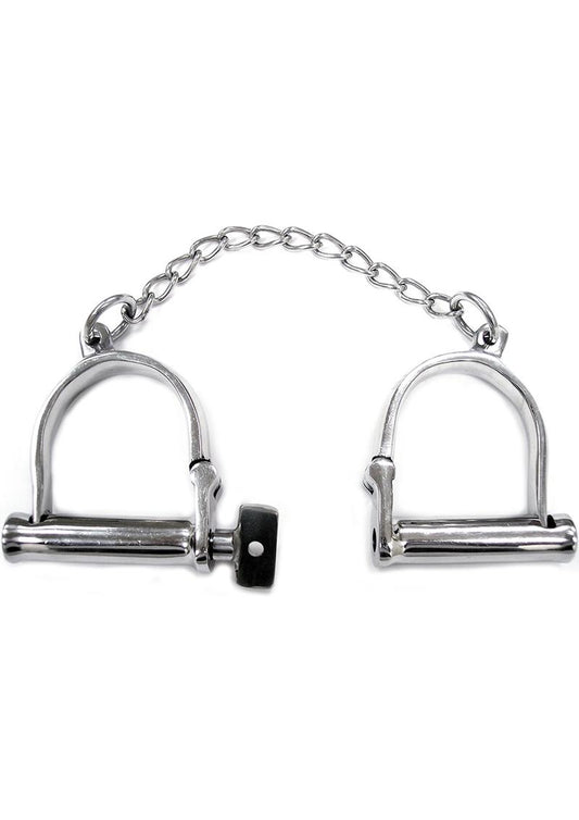 Rouge Stainless Steel Wrist Shackles - Silver