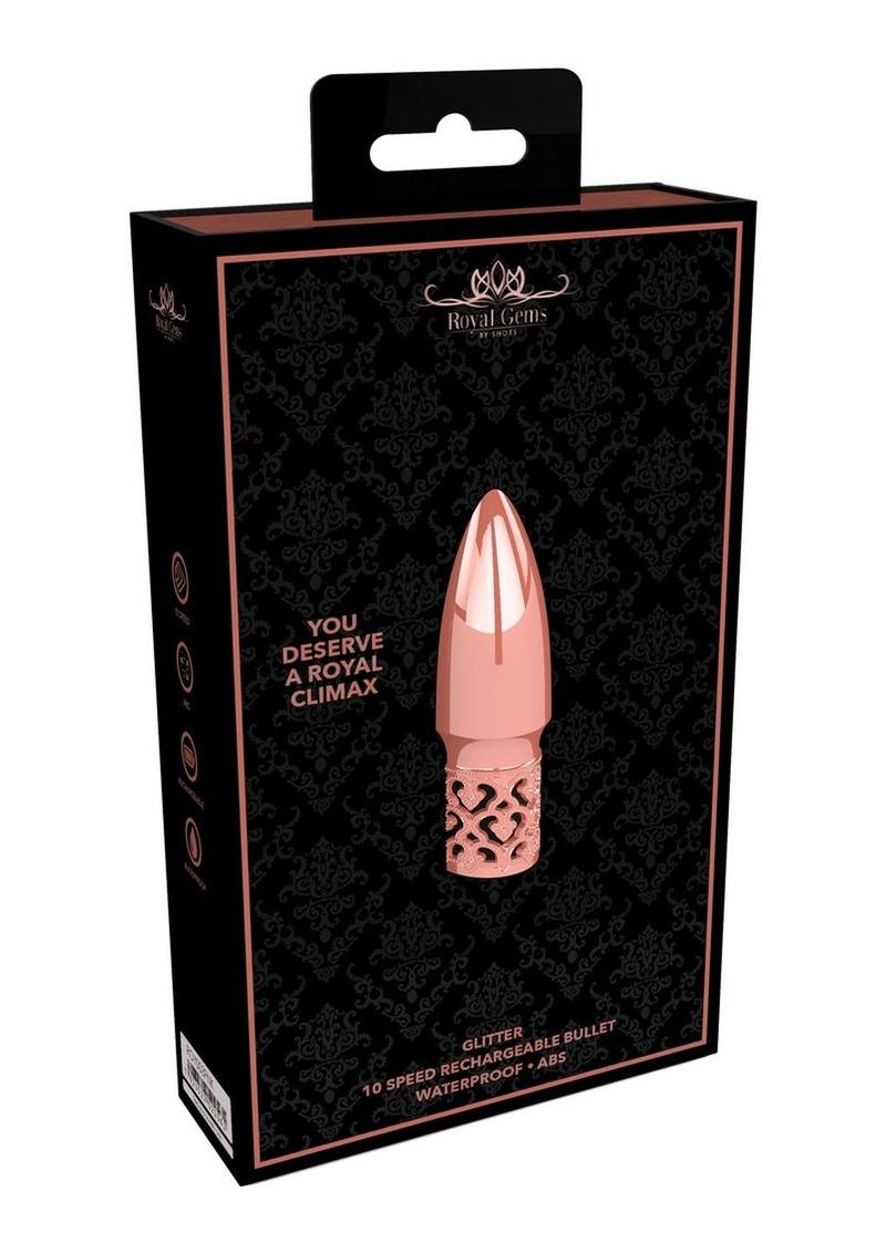 Royal Gems Glitter Rechargeable Bullet - Rose Gold