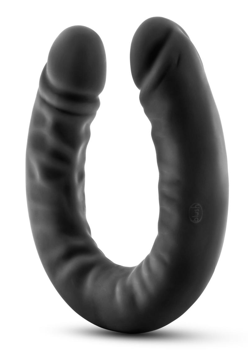 Ruse Silicone Double Headed Dildo - Black - 18in