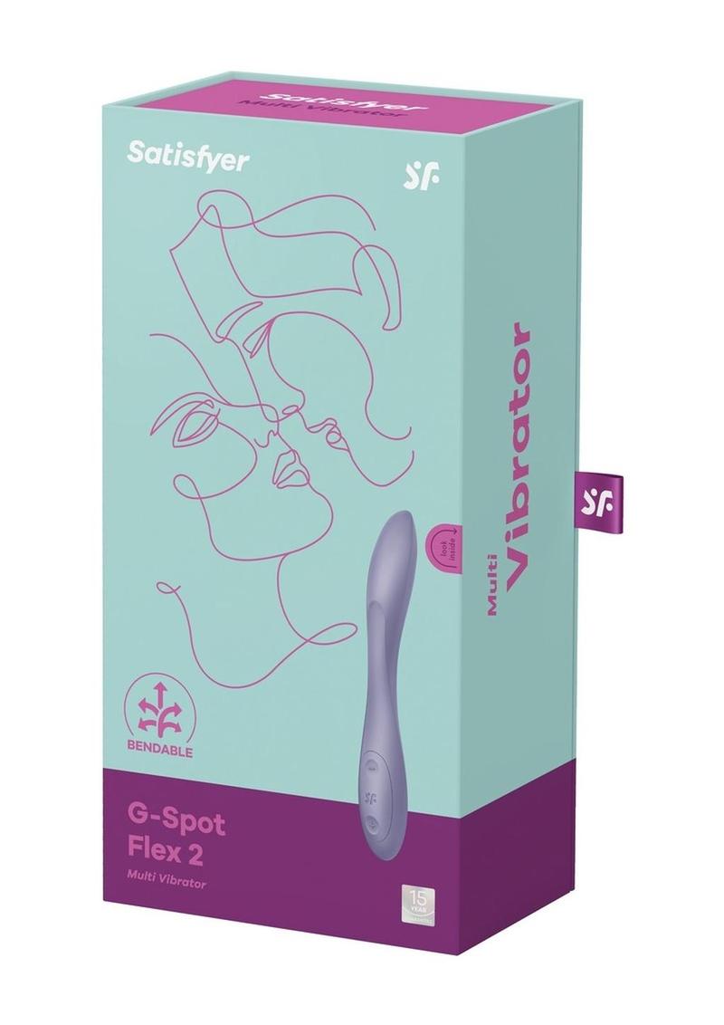 Satisfyer G-Spot Flex 2 Rechargeable Silicone Vibrator - Dark - Purple/Violet