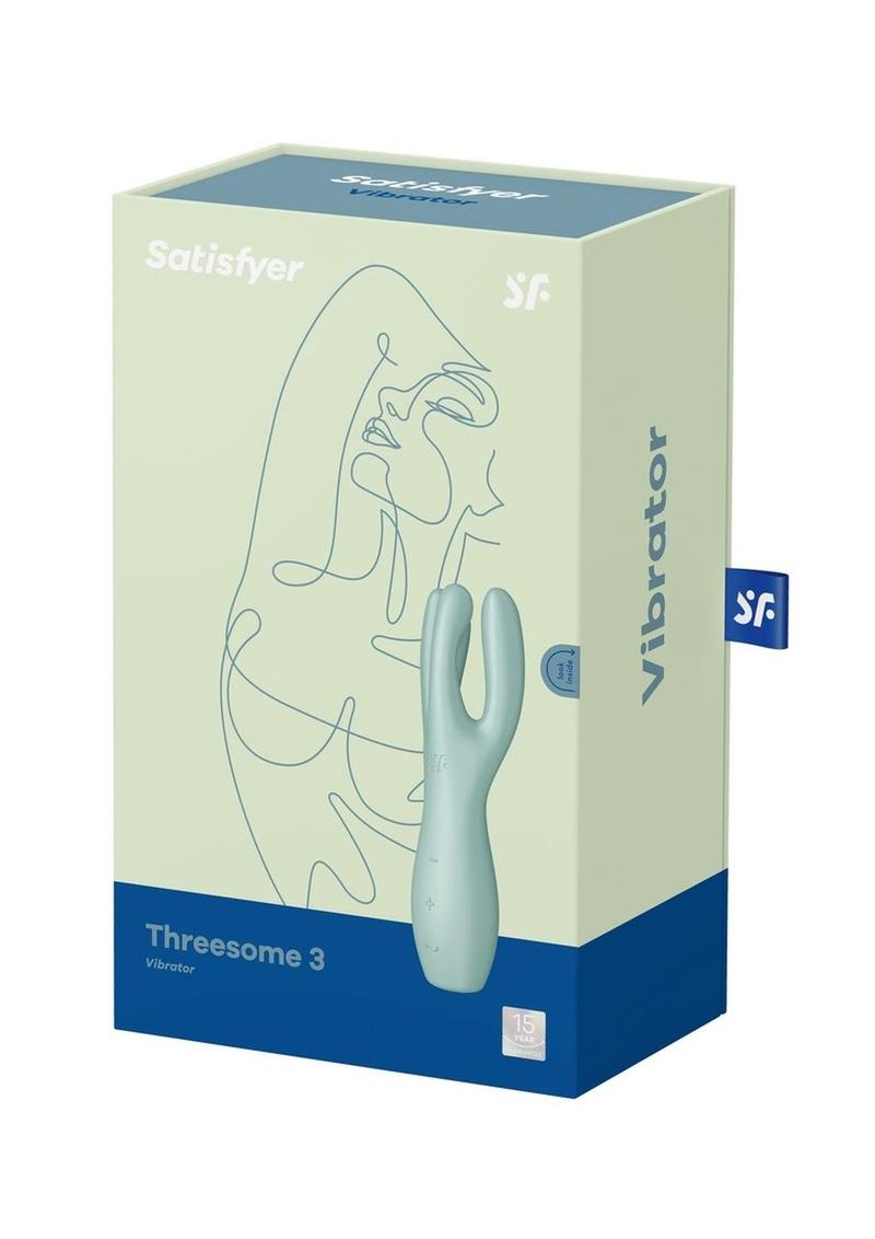 Satisfyer Threesome 3 Rechargeable Silicone Stimulator - Green/Mint