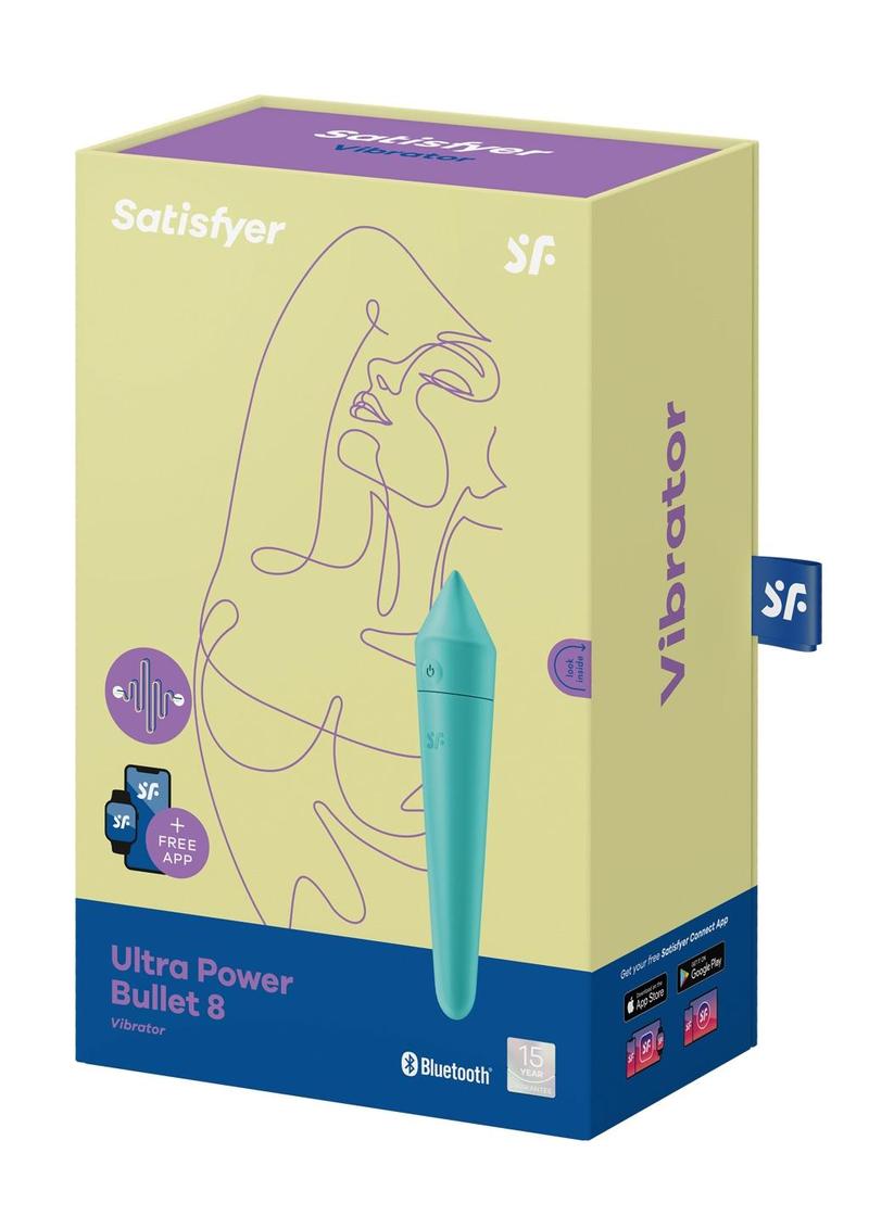 Satisfyer Ultra Power Bullet 8 Rechargeable Silicone Bullet Vibrator - Teal