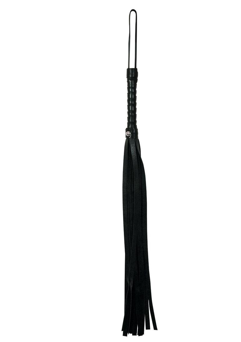 Sex and Mischief Mini Faux Leather Flogger - Black