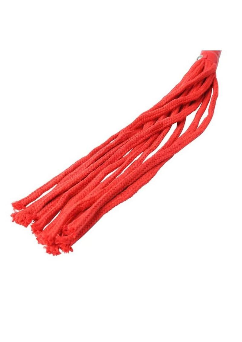Sex and Mischief Red Rope Flogger