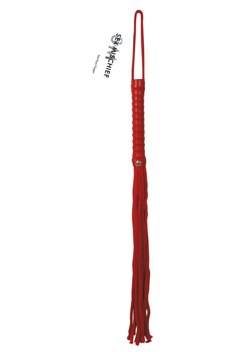 Sex and Mischief Red Rope Flogger - Red