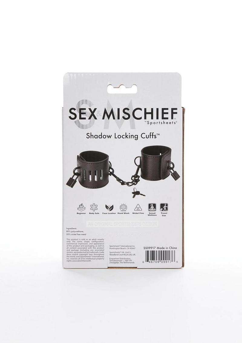 Sex and Mischief Shadow Locking Cuffs