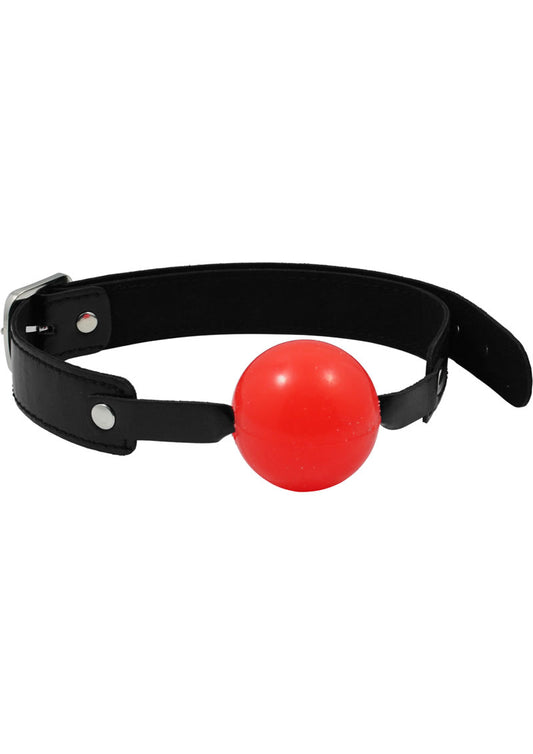 Sex and Mischief Solid Ball Gag - Black/Red
