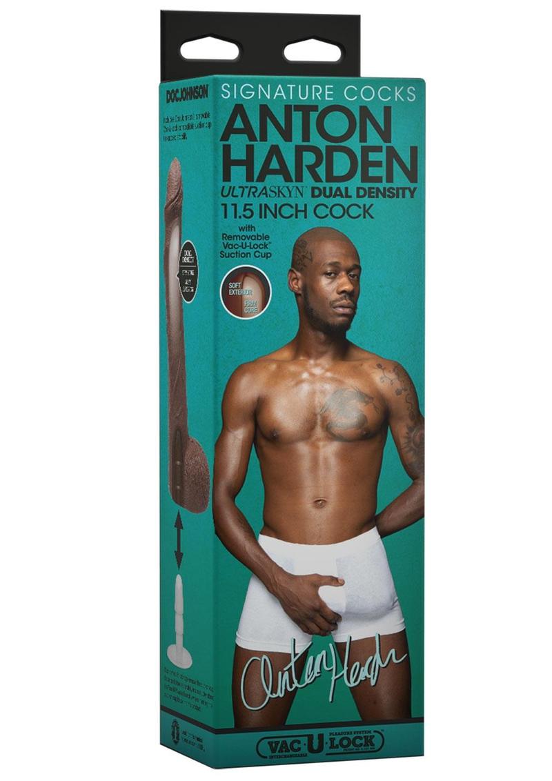 Signature Cocks Ultraskyn Anton Harden Dildo - Chocolate - 11in