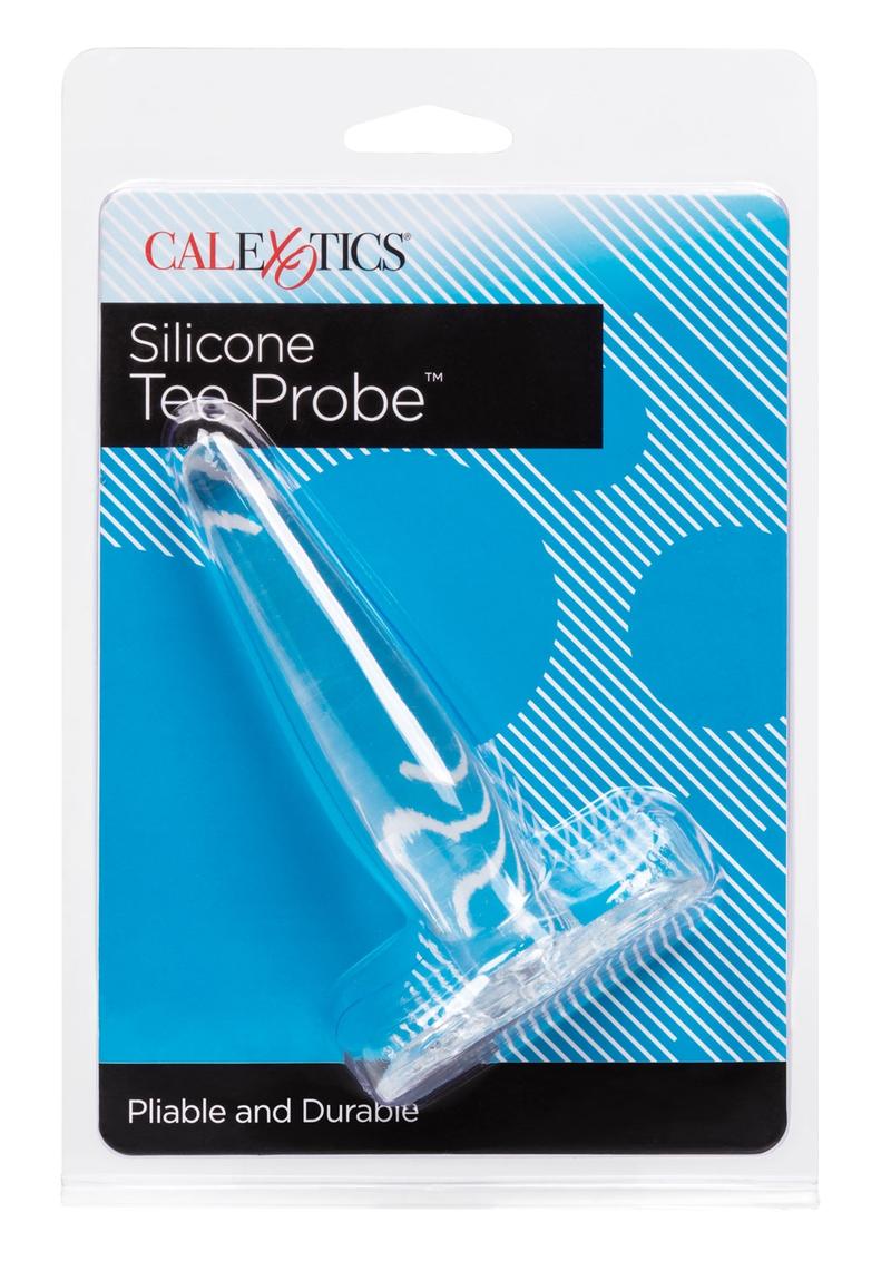 Silicone Tee Probe Butt Plug - Clear