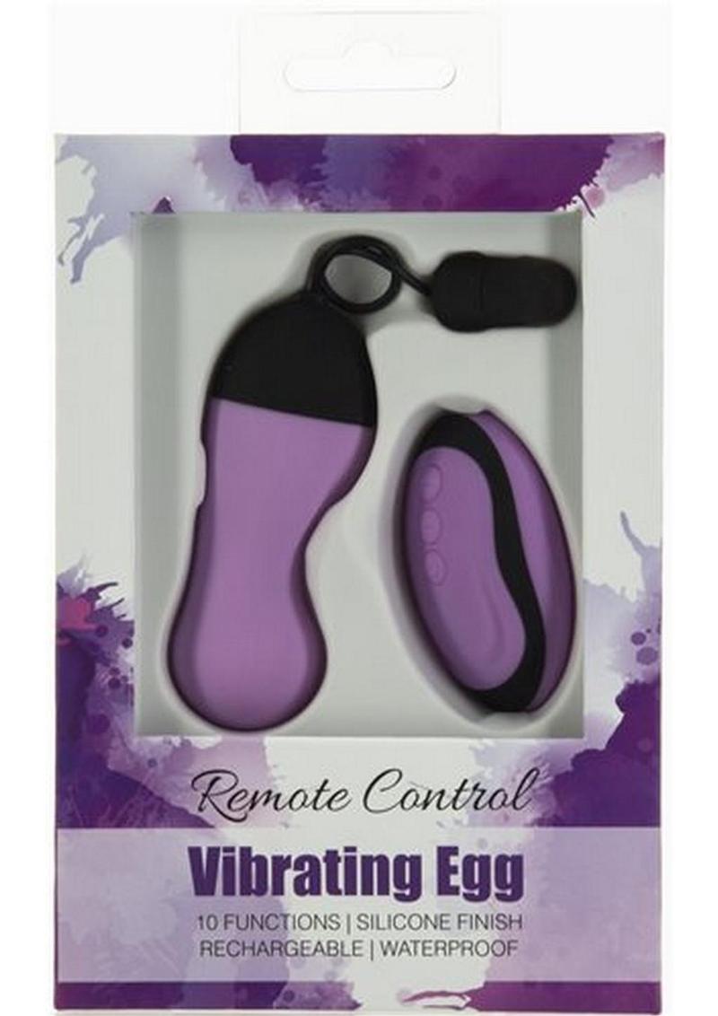 Simple and True Vibrating Rechargeable Silicone Egg with Remote Control - Purple