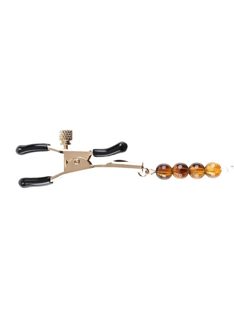 Sincerely Amber Beaded Nipple Clamps