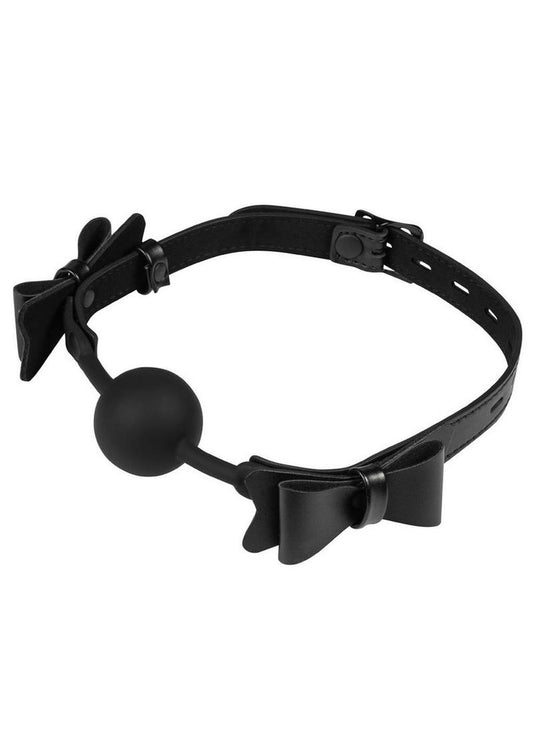 Sincerely Bow Tie Ball Gag - Black
