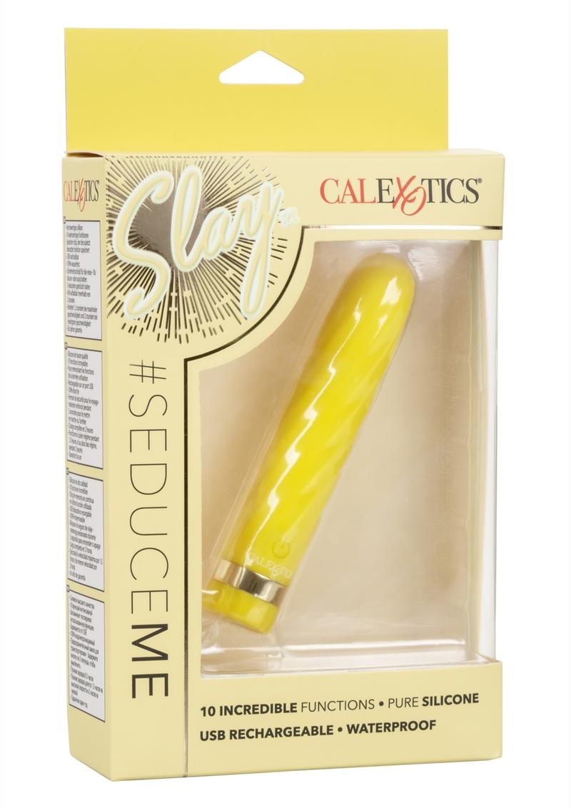 Slay #Seduceme Silicone Rechargeable Bullet - Yellow