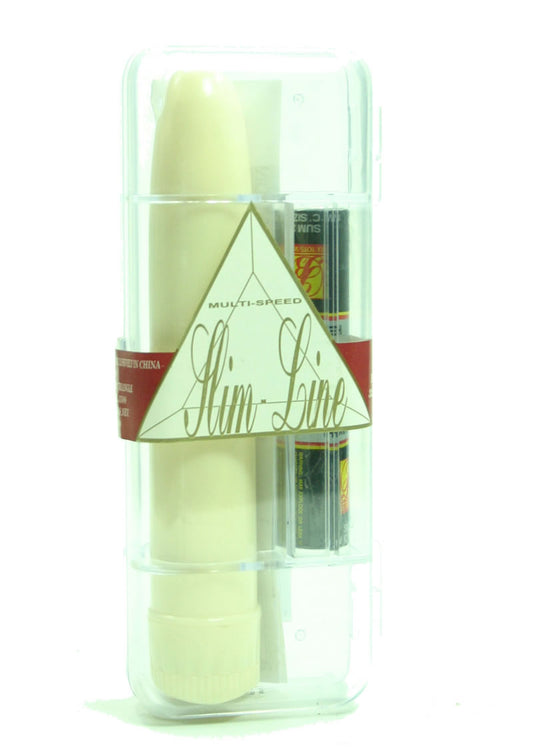 Slim Line Plastic Vibrator - Vanilla - 7in