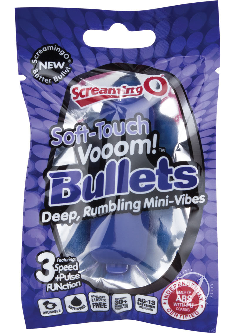 Soft Touch Vooom Bullets Reuseable Latex Free Waterproof - Blue