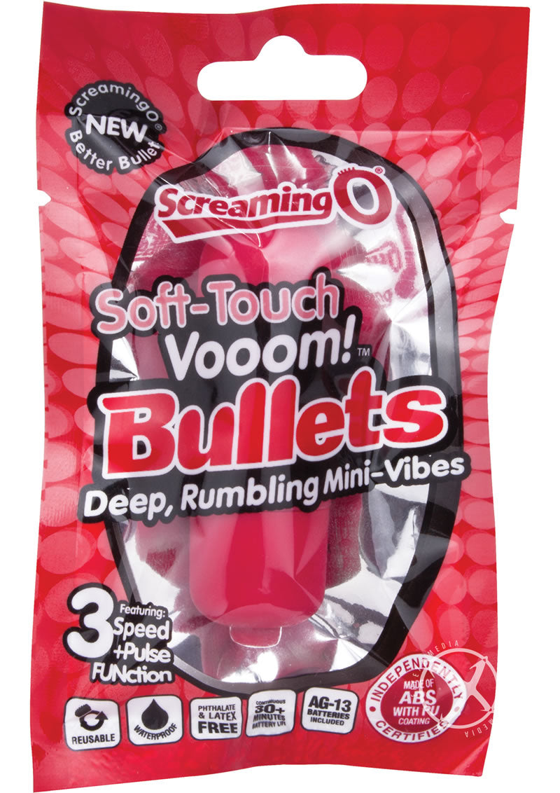 Soft Touch Vooom Bullets Reuseable Latex Free Waterproof - Red