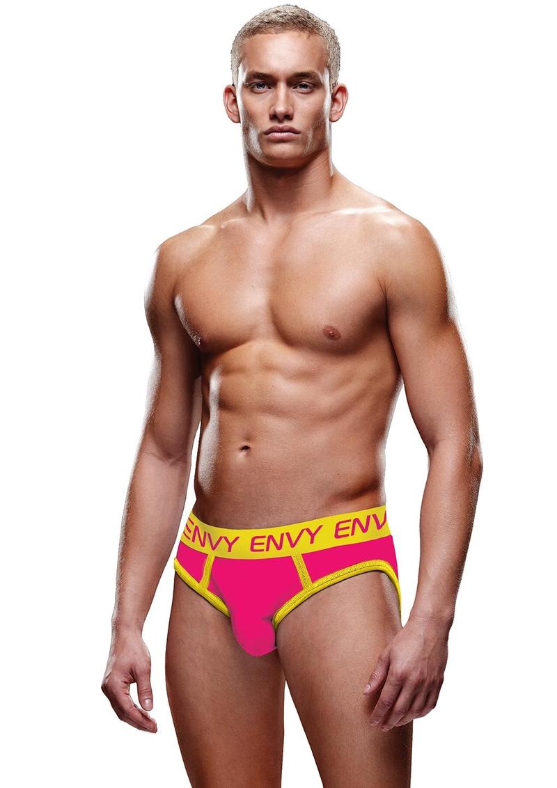 Solid Envy Jock - Pink/Yellow - Large/XLarge