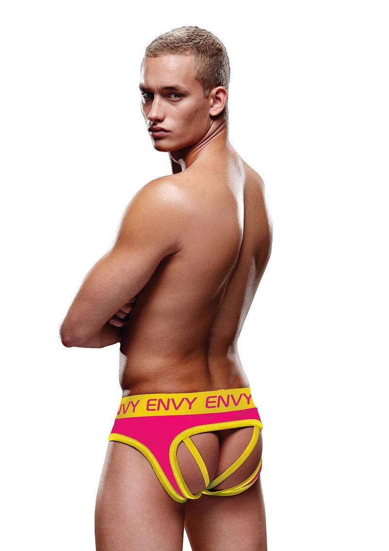 Solid Envy Jock - Pink/Yellow - Medium/Small