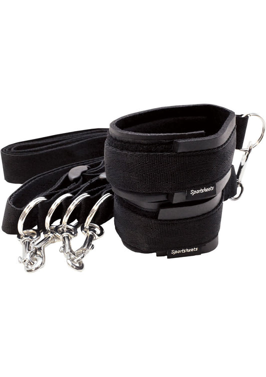 Sportsheets Sport Cuffs and Tethers Kit - Black