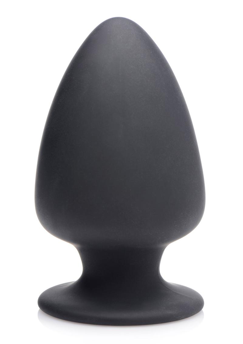 Squeeze-It Squeezable Silicone Anal Plug - Black - Medium