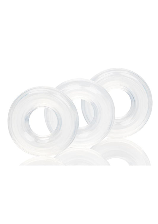 Stacker Rings Silicone Cock Rings - Clear - 3 Piece