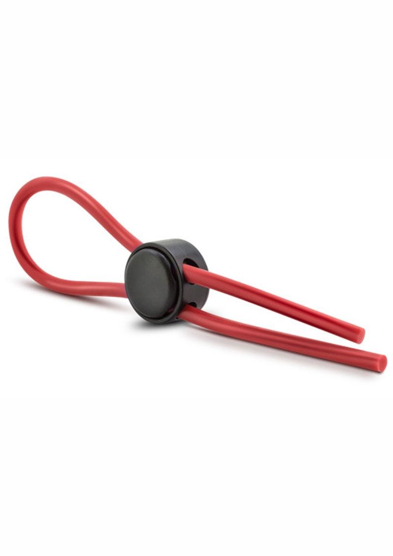 Stay Hard Silicone Loop Cock Ring - Red