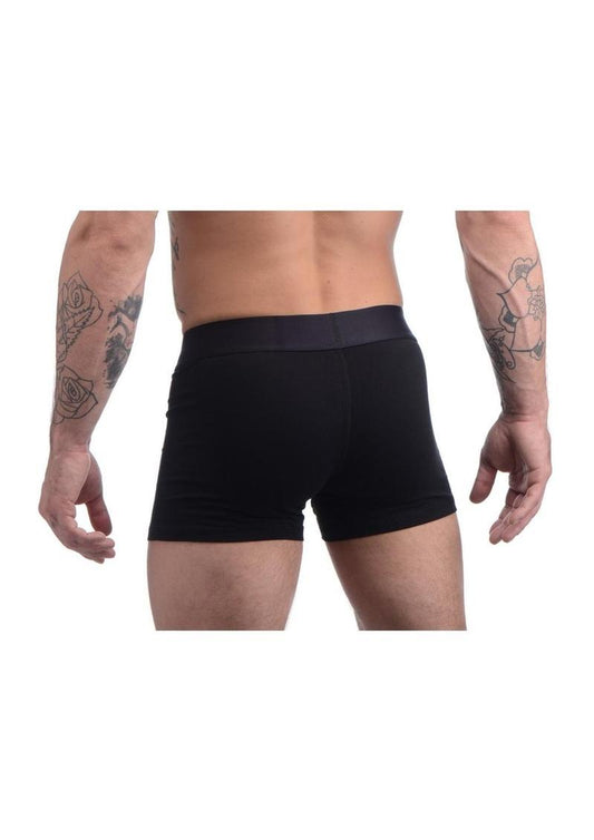 Strap U Armor Mens Boxer Harness with O-Ring - Black - Large/Medium