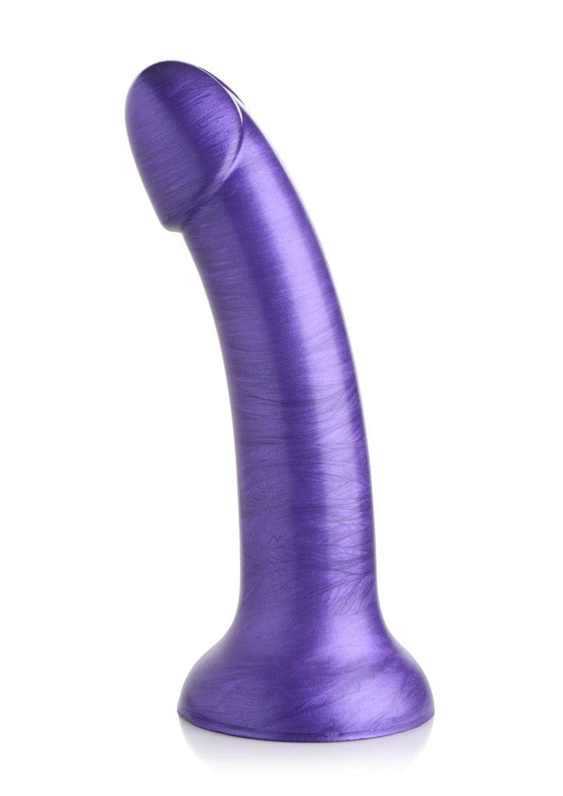 Strap U G-Tastic Metallic Silicone Dildo - Purple - 7in