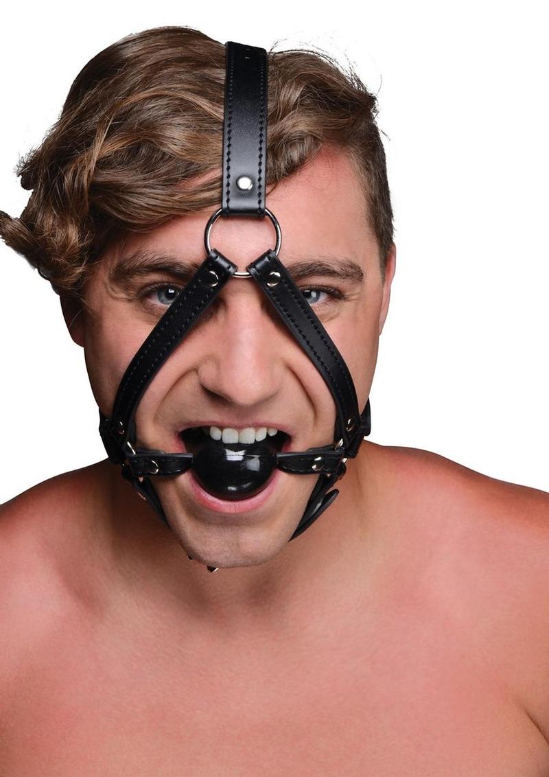 Strict Head Harness with Ball Gag