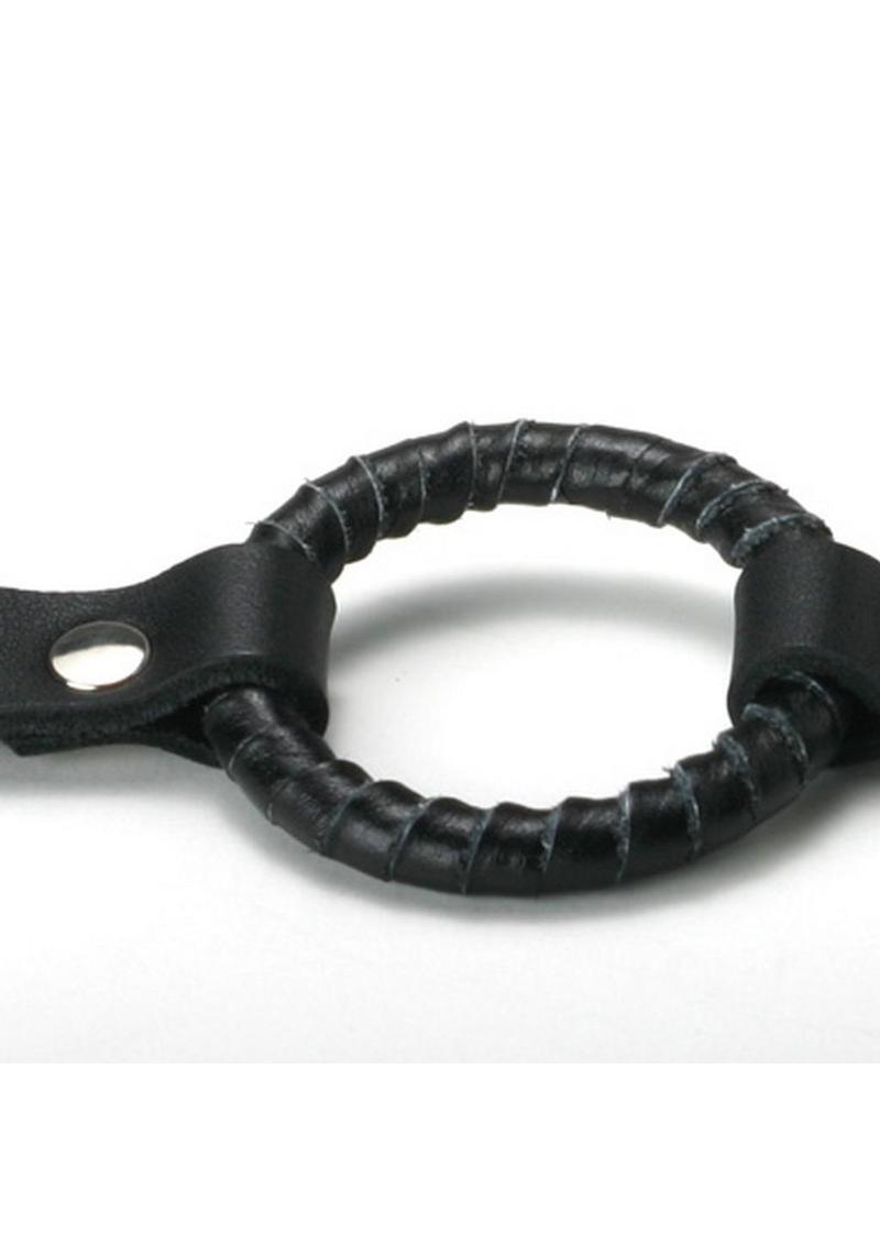 Strict Leather Ring Gag - Black - Large