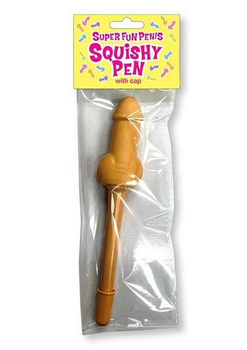 Super Fun Penis Squishy Pen - Pink/Yellow