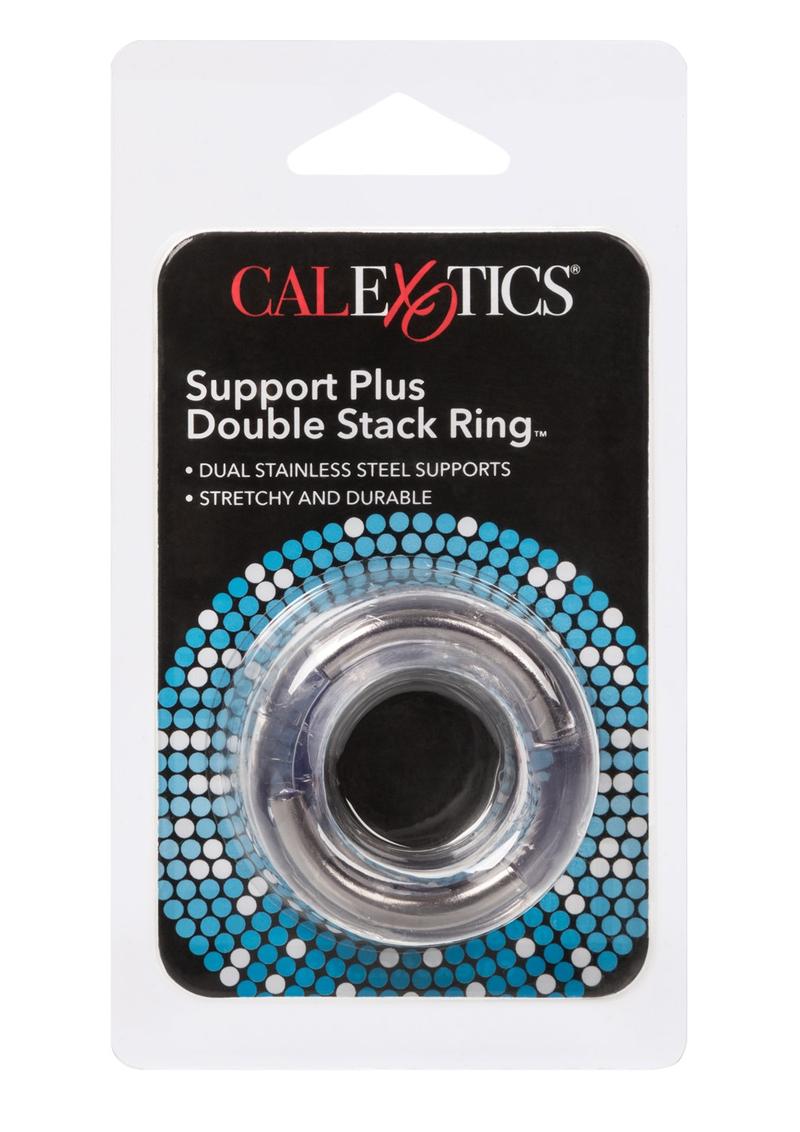 Support Plus Double Stack Cock Ring - Clear