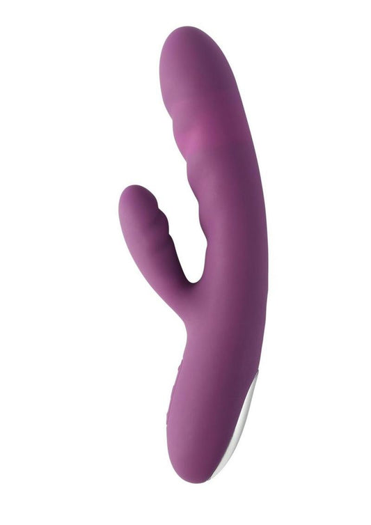 Svakom Avery Silicone Dual Stimulating Rechargeable Vibrator - Purple/Violet