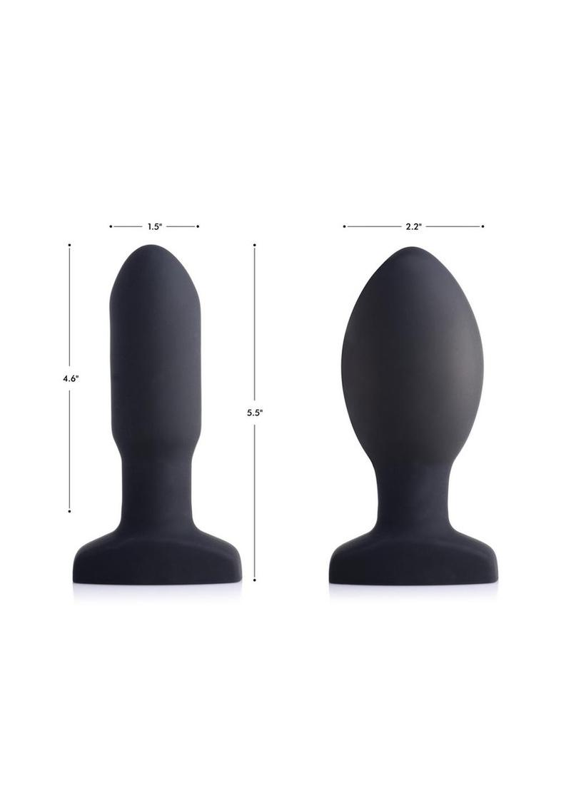 Swell Inflatable Rechargeable Silicone Vibrating Missile Anal Plug