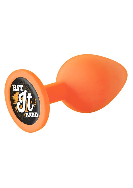 The 9's - Booty Talk Silicone Butt Plug Hit It Hard - Orange