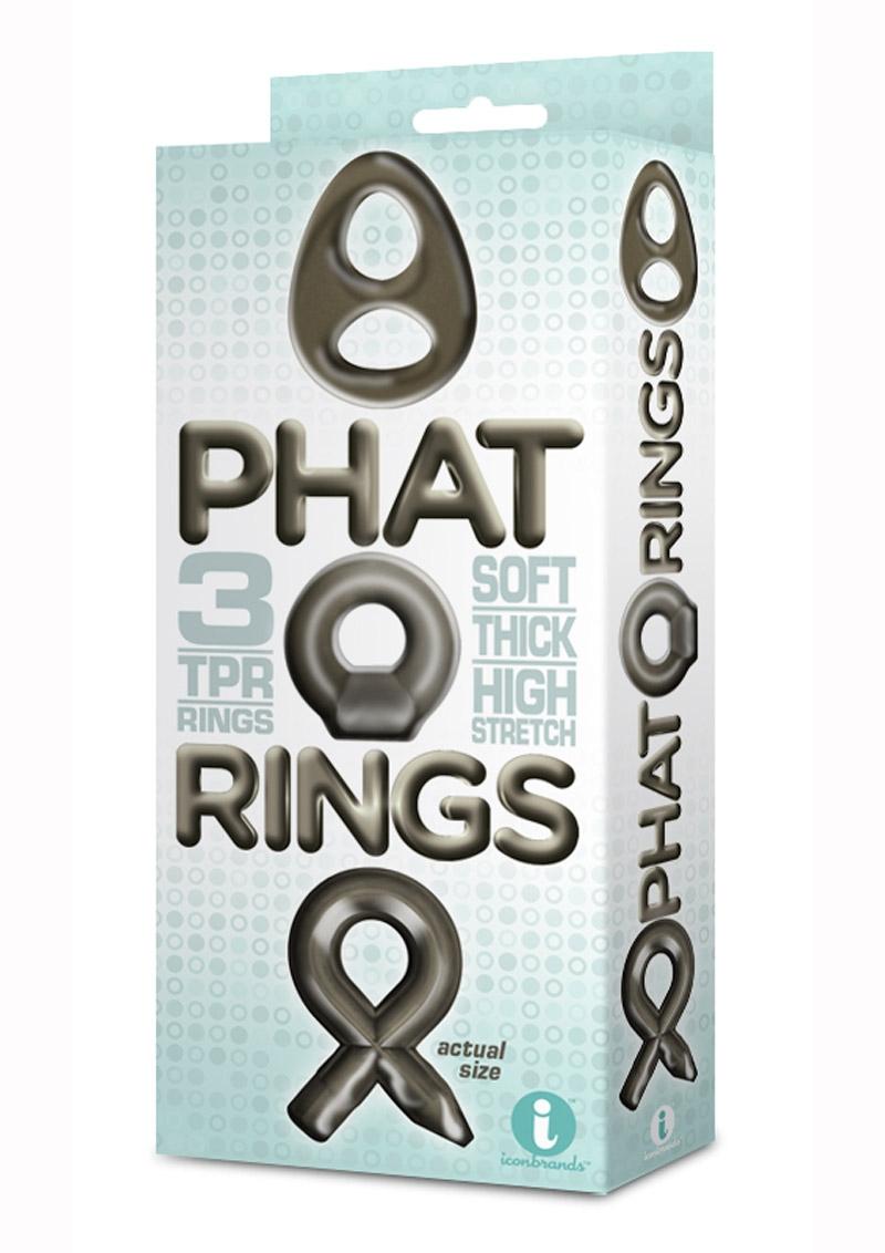 The 9's - Phat Rings Smoke 2, Chunky Cock Rings - Smoke