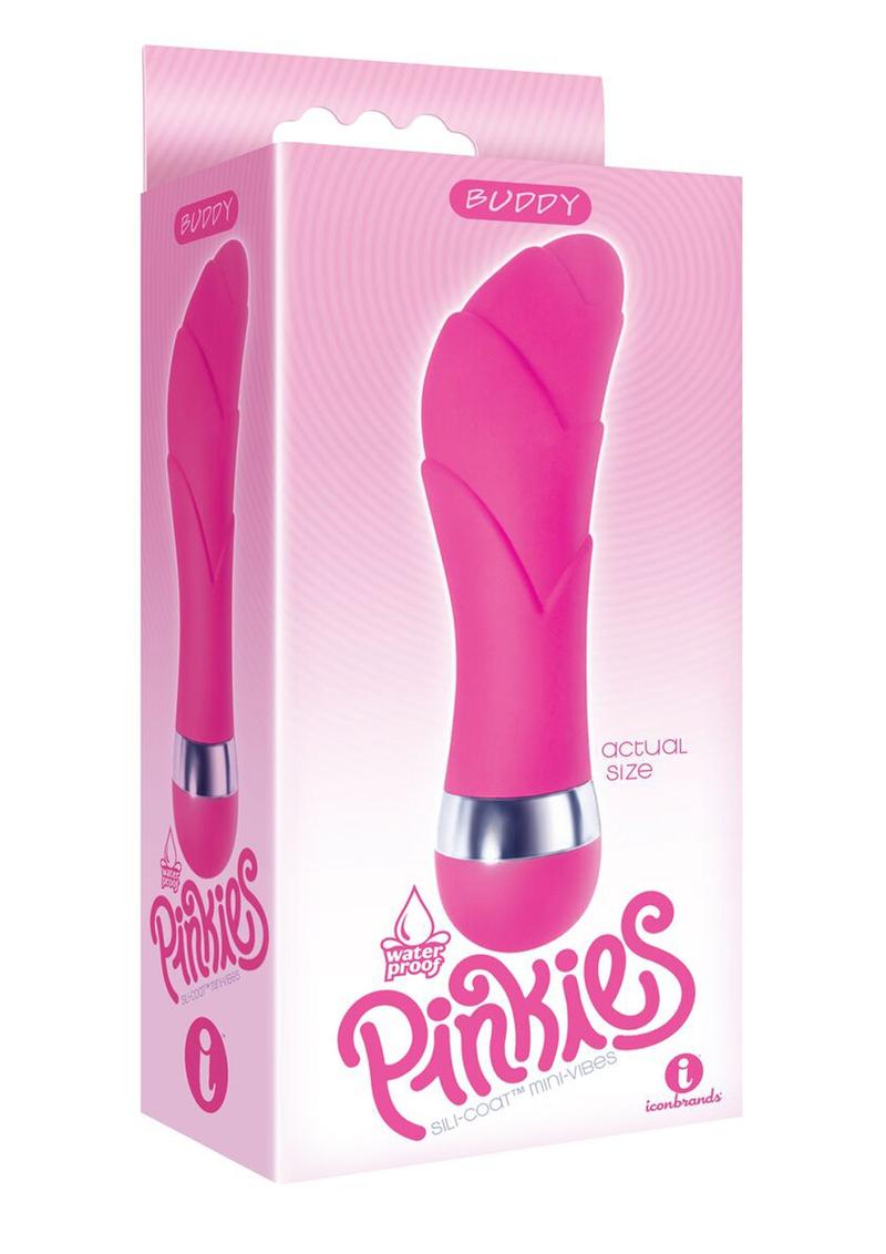 The 9's - Pinkies, Buddy Silicone Mini Vibrator - Pink - 4.5in
