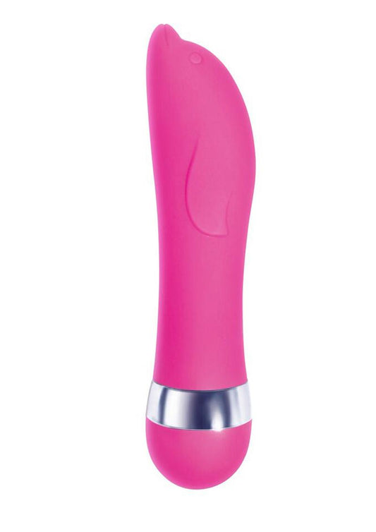 The 9's - Pinkies, Dolphy Silicone Mini Vibrator - Pink - 4.5in