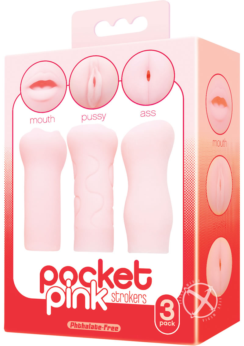 The 9's - Pocket Pink Mini Masturbator Trio - Pink