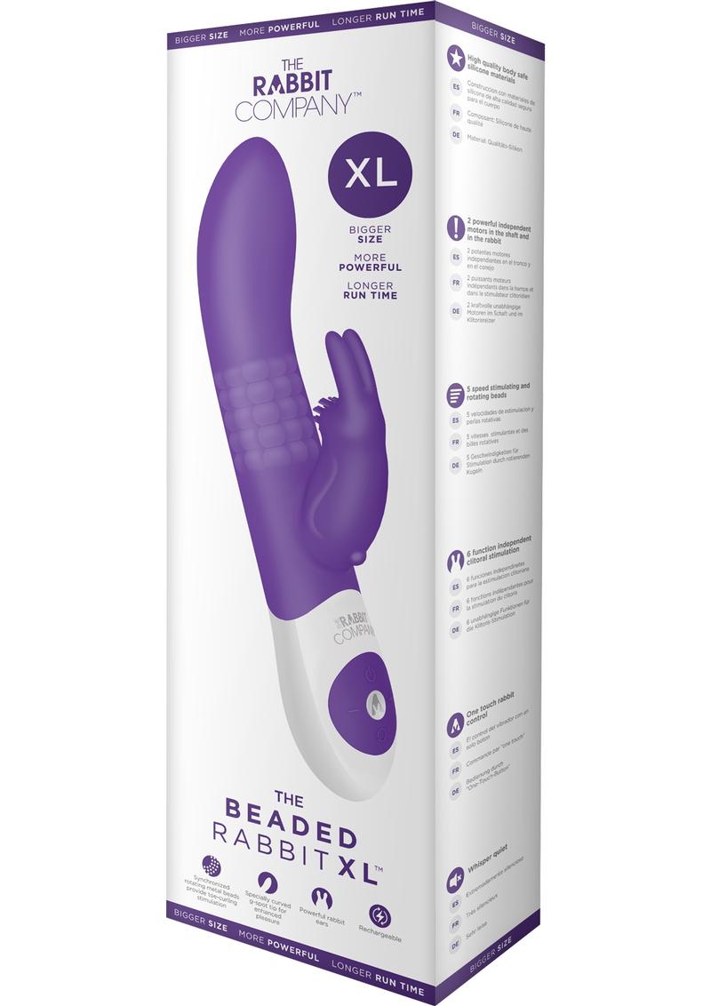 The Beaded Rabbit Rechargeable Silicone G-Spot Vibrator - Purple