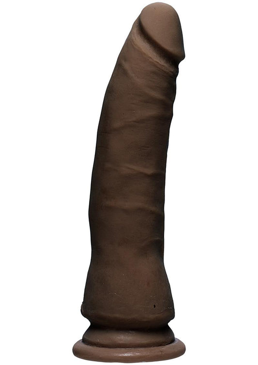 The D Thin D Ultraskyn Dildo - Black/Chocolate - 7in