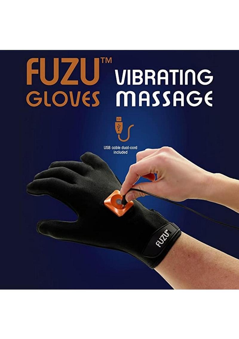 The Fuzu Vibrating Rechargeable Single Massage Glove