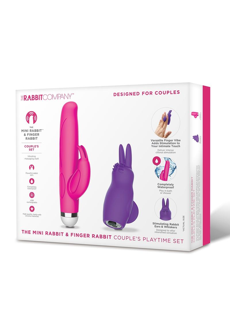 The Rabbit Company Mini Rabbit and Bullet - Pink/Purple - Set