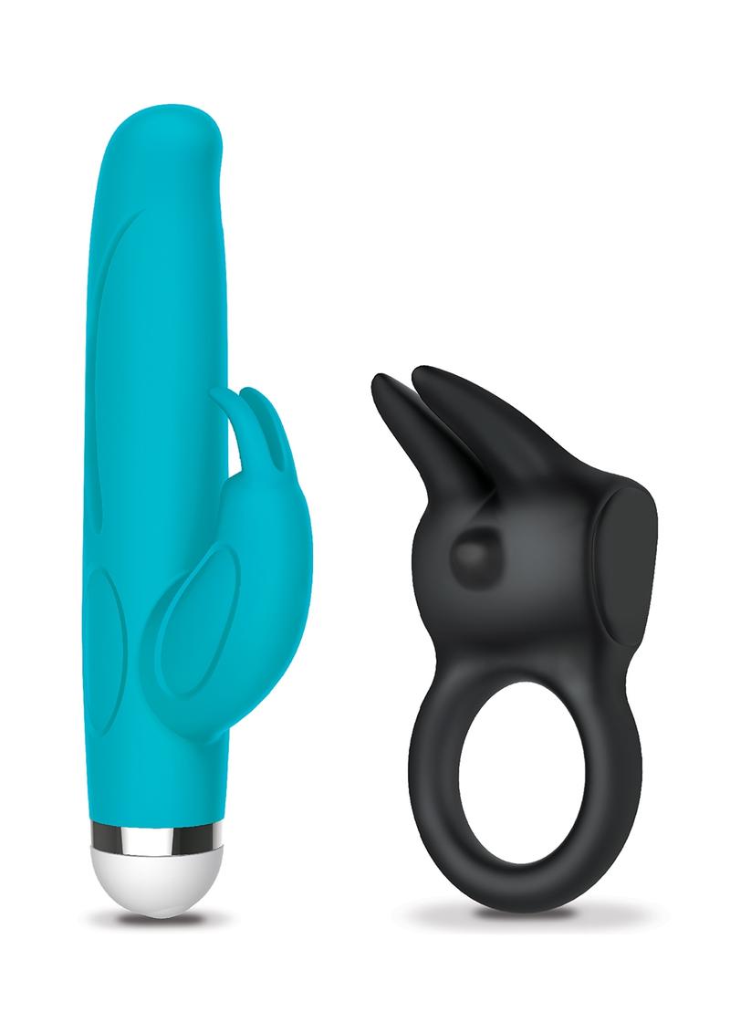 The Rabbit Company Mini Rabbit and C-Ring - Black/Blue - Set