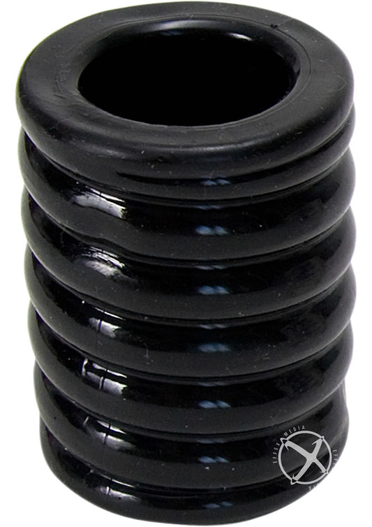 Titanmen Ribbed Stretch-To-Fit Cock Cage - Black