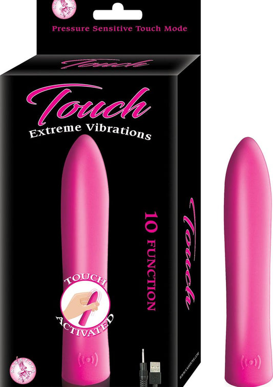 Touch Extreme Vibrations Rechargeable Silicone Vibrator - Pink