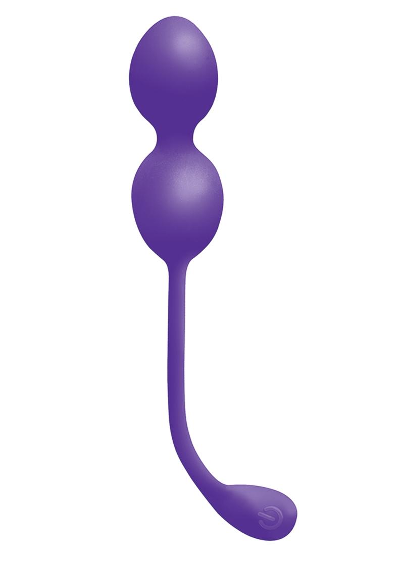 Touch Kegel Balls Silicone Rechargeable Vibrating Balls - Purple